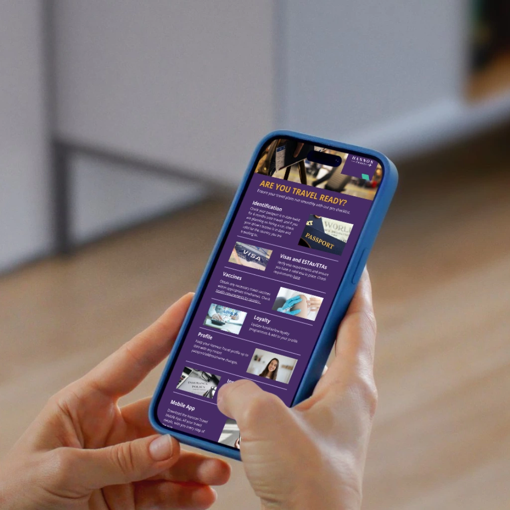Hannon Travel pre travel pro checklist