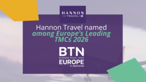 Hannon Travel named among Europe's Leading TMCs BTN 2026